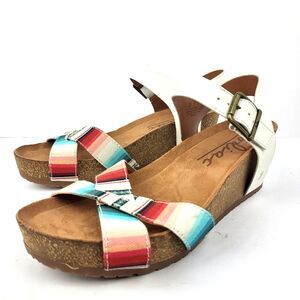 Zodiac Mabel Cork Ankle Strap Wedge Sandals